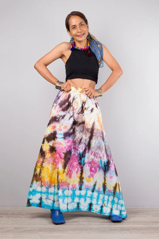 Tie dye maxi skirt